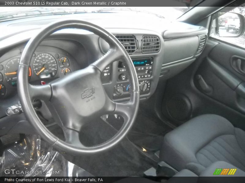 Dark Green Metallic / Graphite 2003 Chevrolet S10 LS Regular Cab