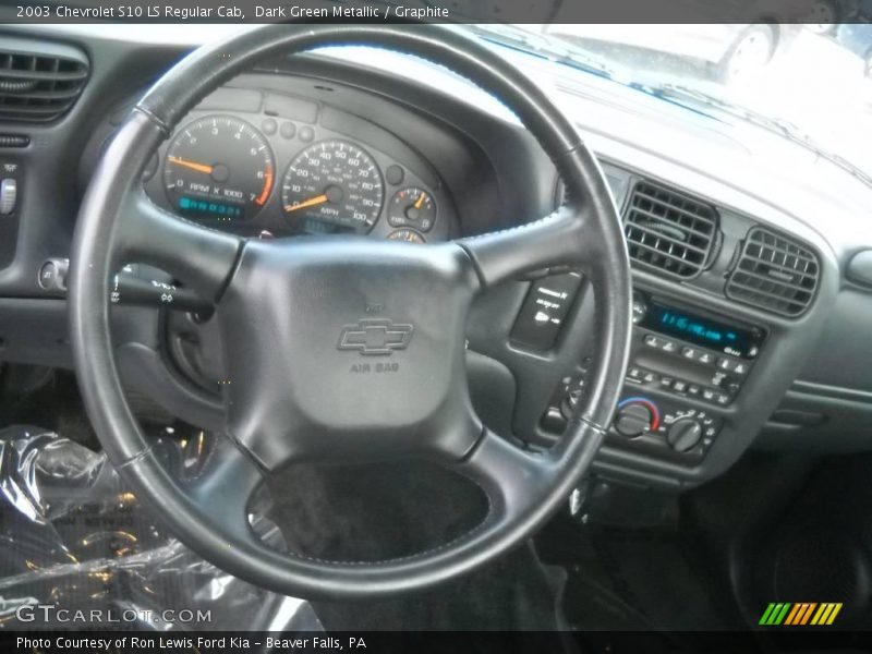 Dark Green Metallic / Graphite 2003 Chevrolet S10 LS Regular Cab