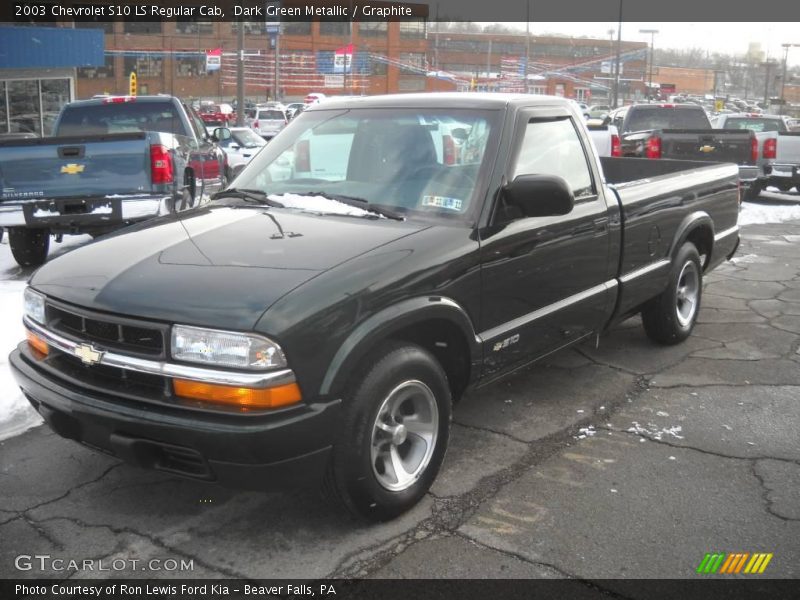 Dark Green Metallic / Graphite 2003 Chevrolet S10 LS Regular Cab