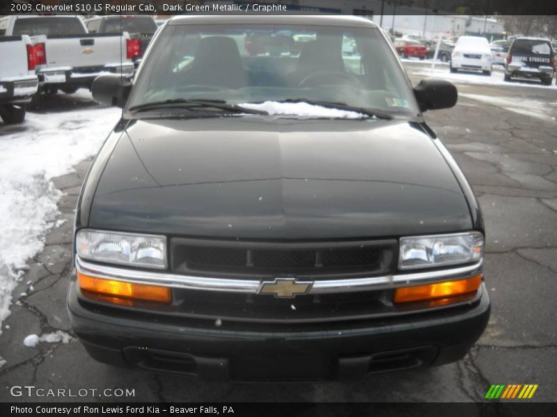 Dark Green Metallic / Graphite 2003 Chevrolet S10 LS Regular Cab