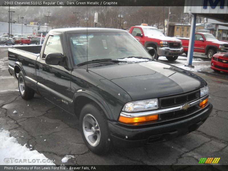 Dark Green Metallic / Graphite 2003 Chevrolet S10 LS Regular Cab