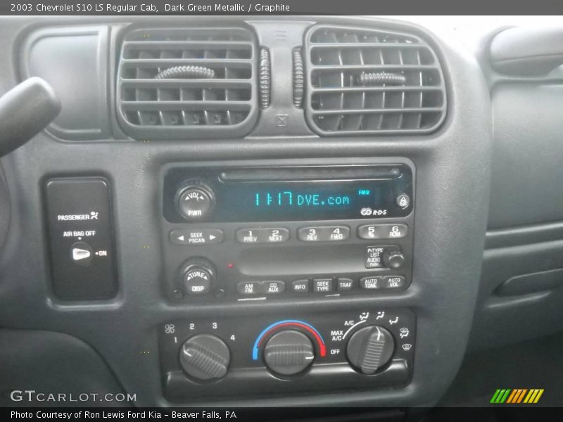 Dark Green Metallic / Graphite 2003 Chevrolet S10 LS Regular Cab