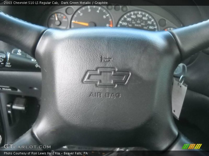 Dark Green Metallic / Graphite 2003 Chevrolet S10 LS Regular Cab