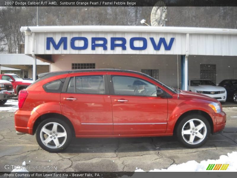 Sunburst Orange Pearl / Pastel Pebble Beige 2007 Dodge Caliber R/T AWD