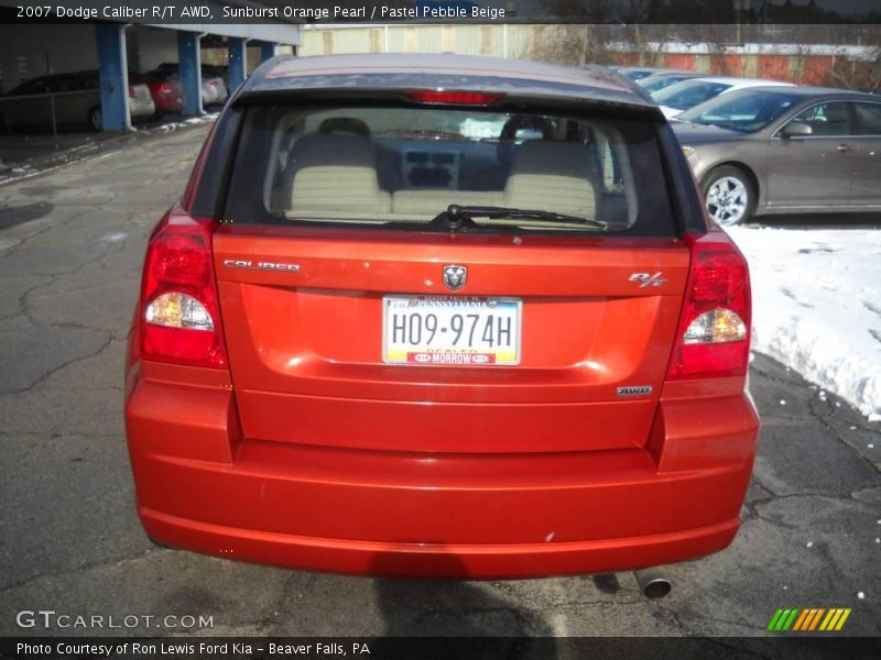 Sunburst Orange Pearl / Pastel Pebble Beige 2007 Dodge Caliber R/T AWD
