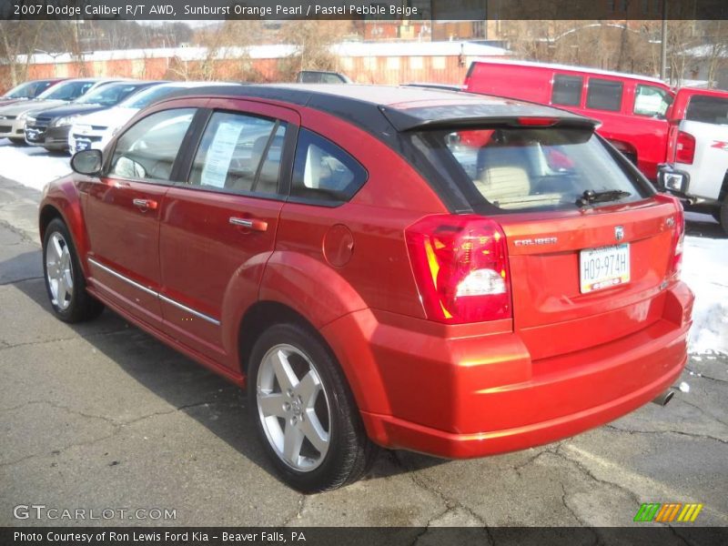 Sunburst Orange Pearl / Pastel Pebble Beige 2007 Dodge Caliber R/T AWD