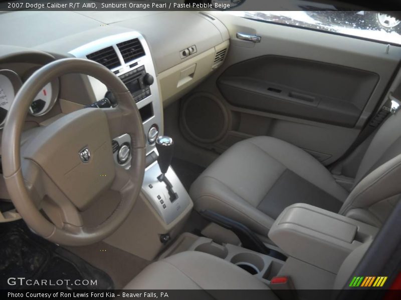 Sunburst Orange Pearl / Pastel Pebble Beige 2007 Dodge Caliber R/T AWD