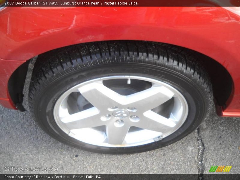 Sunburst Orange Pearl / Pastel Pebble Beige 2007 Dodge Caliber R/T AWD