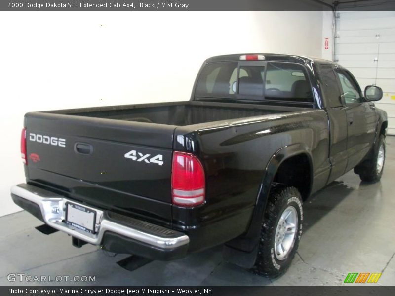Black / Mist Gray 2000 Dodge Dakota SLT Extended Cab 4x4