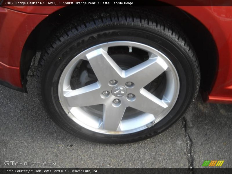 Sunburst Orange Pearl / Pastel Pebble Beige 2007 Dodge Caliber R/T AWD