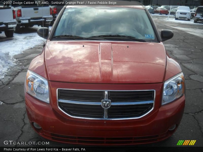 Sunburst Orange Pearl / Pastel Pebble Beige 2007 Dodge Caliber R/T AWD
