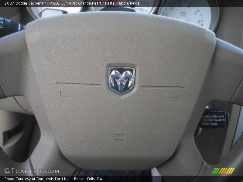 Sunburst Orange Pearl / Pastel Pebble Beige 2007 Dodge Caliber R/T AWD
