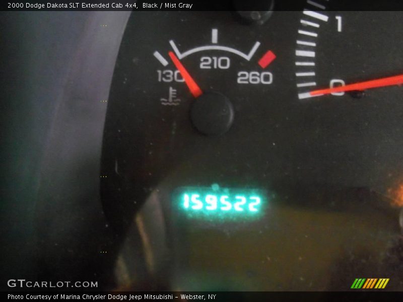 Black / Mist Gray 2000 Dodge Dakota SLT Extended Cab 4x4