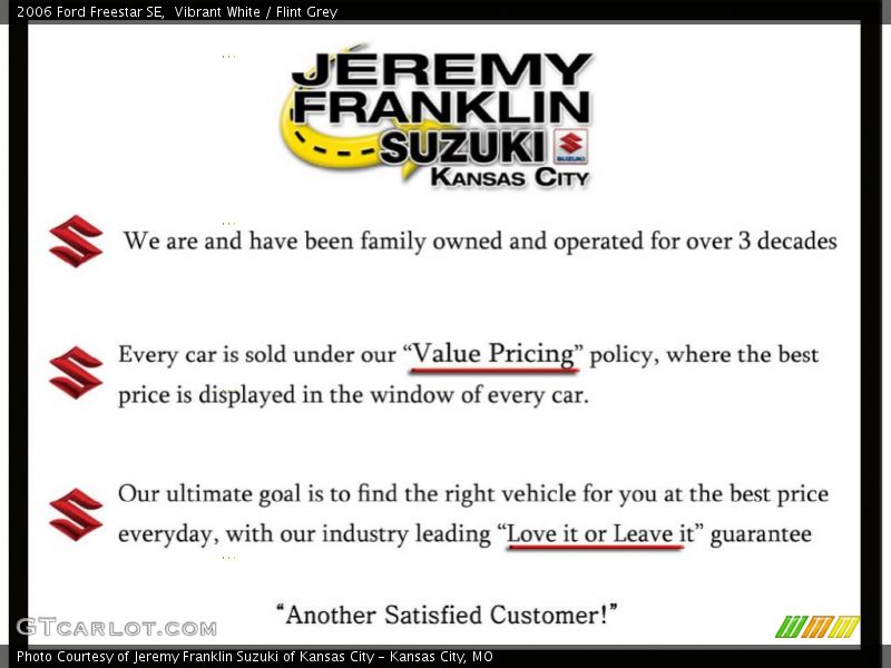 Vibrant White / Flint Grey 2006 Ford Freestar SE