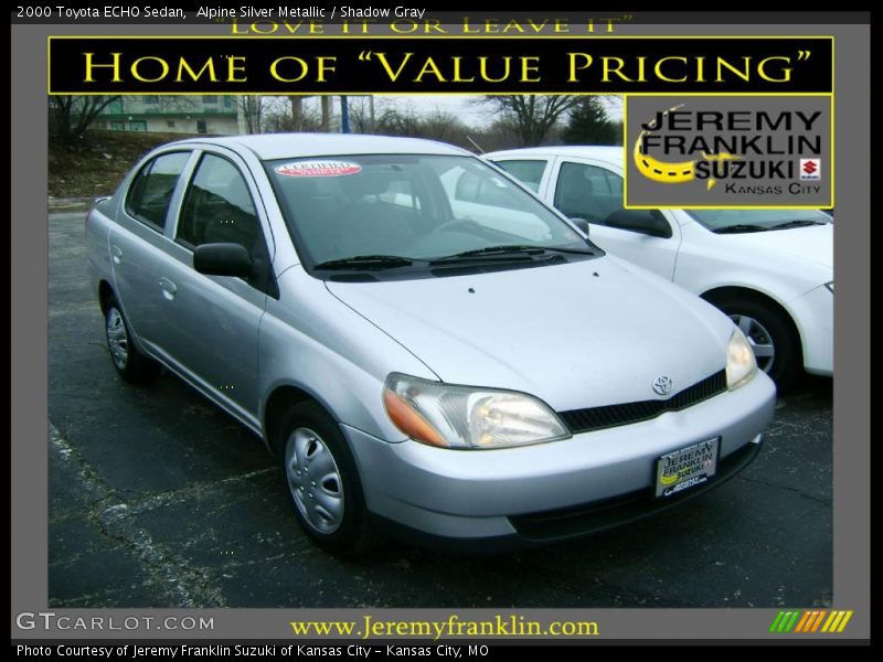 Alpine Silver Metallic / Shadow Gray 2000 Toyota ECHO Sedan