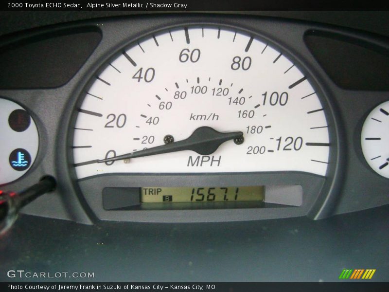 Alpine Silver Metallic / Shadow Gray 2000 Toyota ECHO Sedan