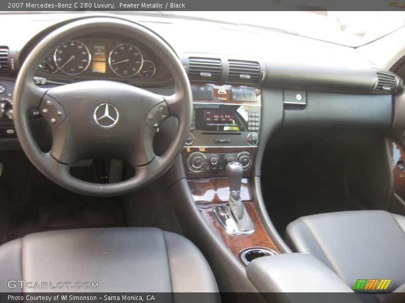 Pewter Metallic / Black 2007 Mercedes-Benz C 280 Luxury