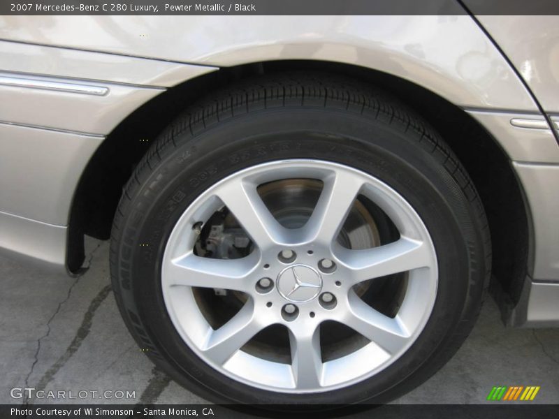 Pewter Metallic / Black 2007 Mercedes-Benz C 280 Luxury