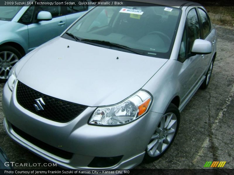 Quicksilver Metallic / Black 2009 Suzuki SX4 Technology Sport Sedan