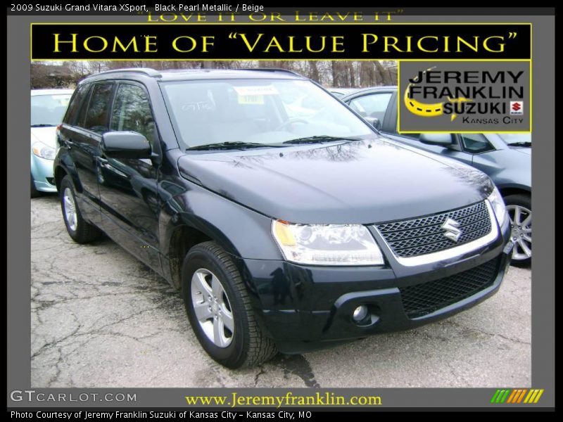 Black Pearl Metallic / Beige 2009 Suzuki Grand Vitara XSport