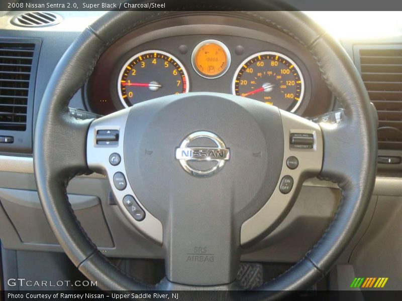 Super Black / Charcoal/Steel 2008 Nissan Sentra 2.0
