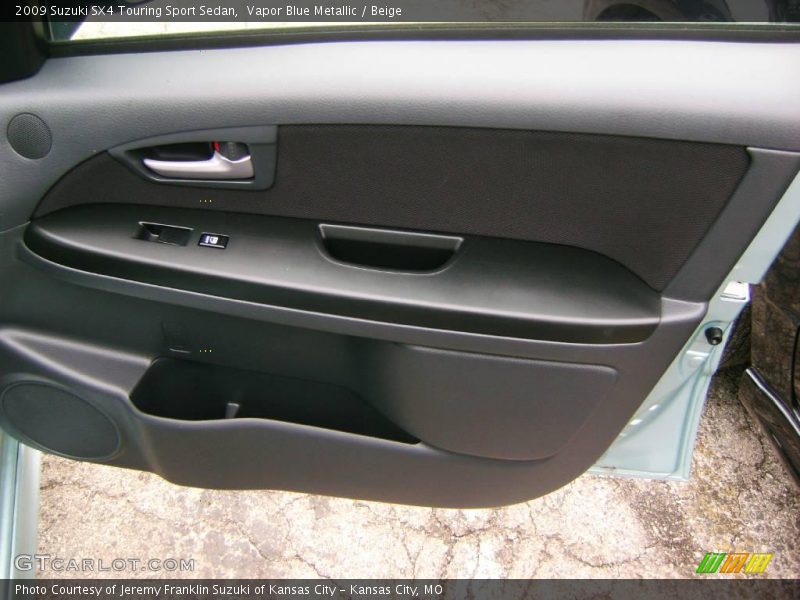 Vapor Blue Metallic / Beige 2009 Suzuki SX4 Touring Sport Sedan