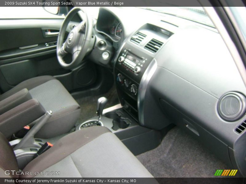 Vapor Blue Metallic / Beige 2009 Suzuki SX4 Touring Sport Sedan