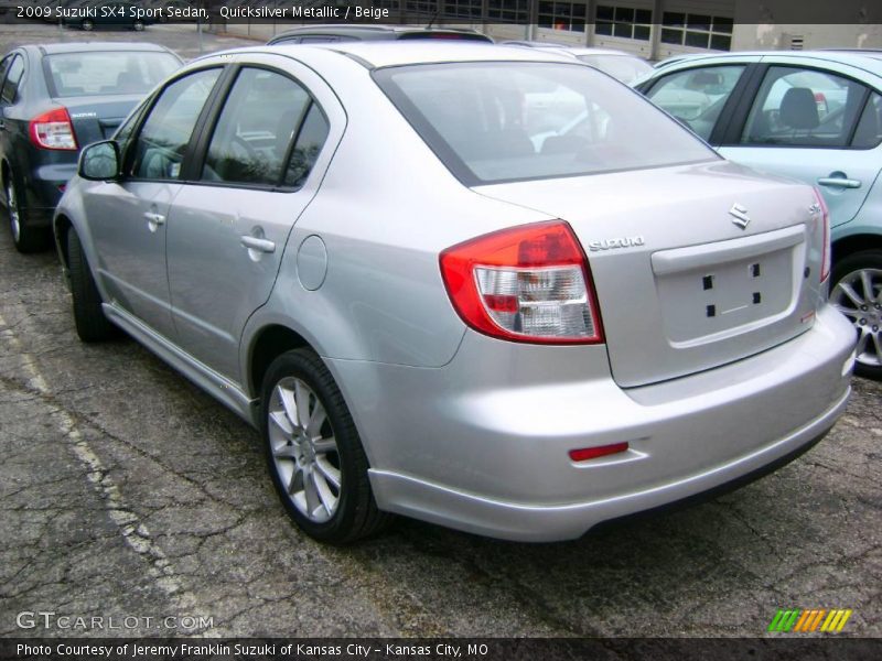 Quicksilver Metallic / Beige 2009 Suzuki SX4 Sport Sedan