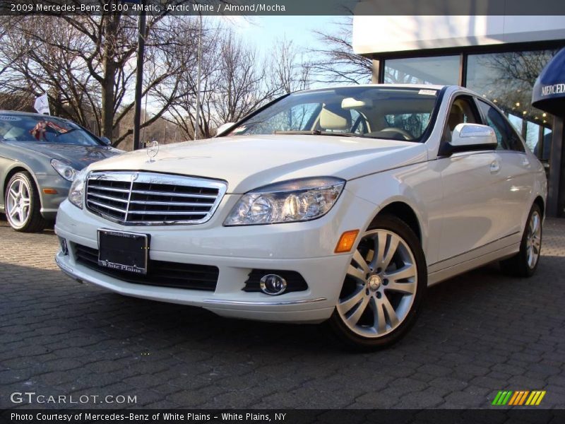 Arctic White / Almond/Mocha 2009 Mercedes-Benz C 300 4Matic
