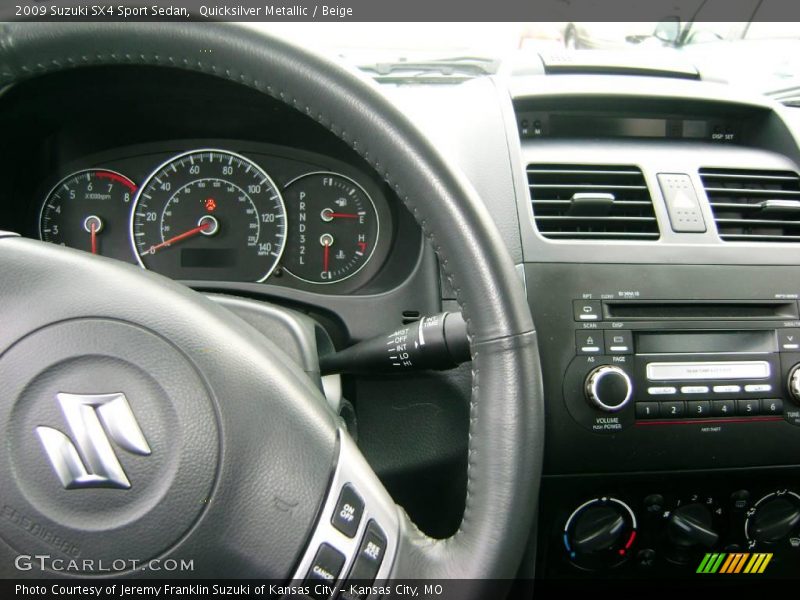 Quicksilver Metallic / Beige 2009 Suzuki SX4 Sport Sedan