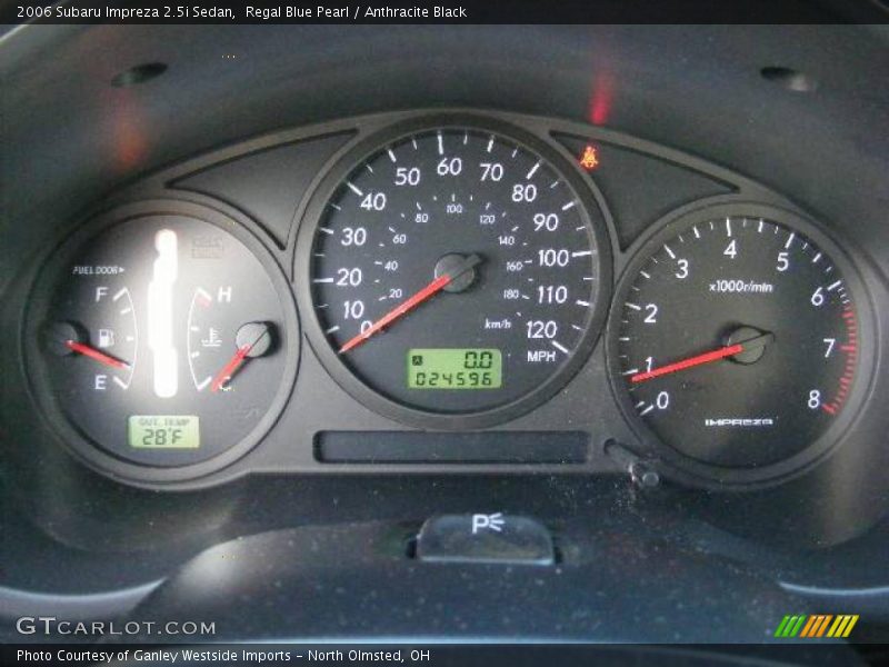 Regal Blue Pearl / Anthracite Black 2006 Subaru Impreza 2.5i Sedan