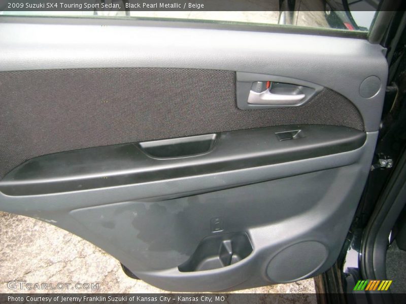 Black Pearl Metallic / Beige 2009 Suzuki SX4 Touring Sport Sedan