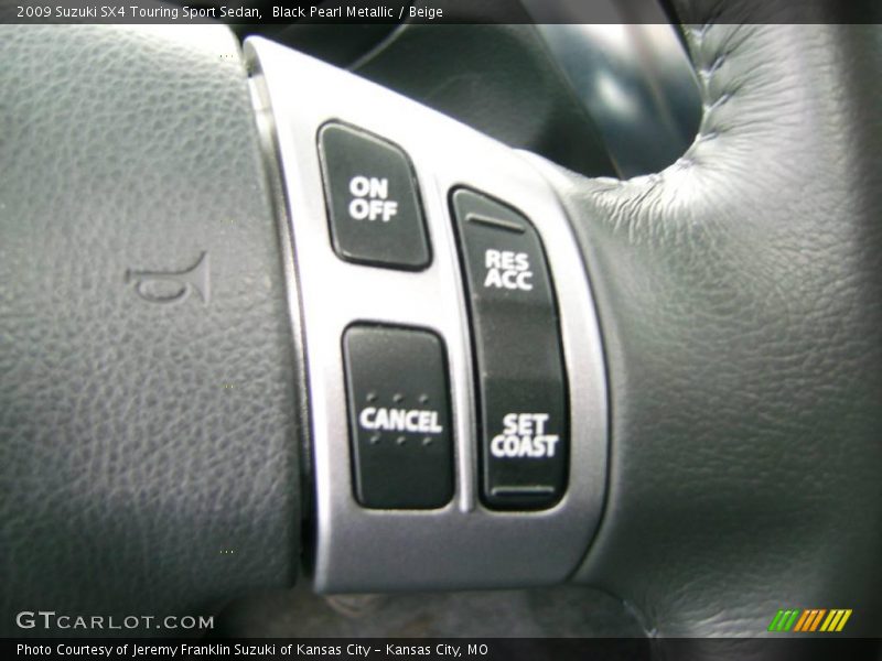 Black Pearl Metallic / Beige 2009 Suzuki SX4 Touring Sport Sedan