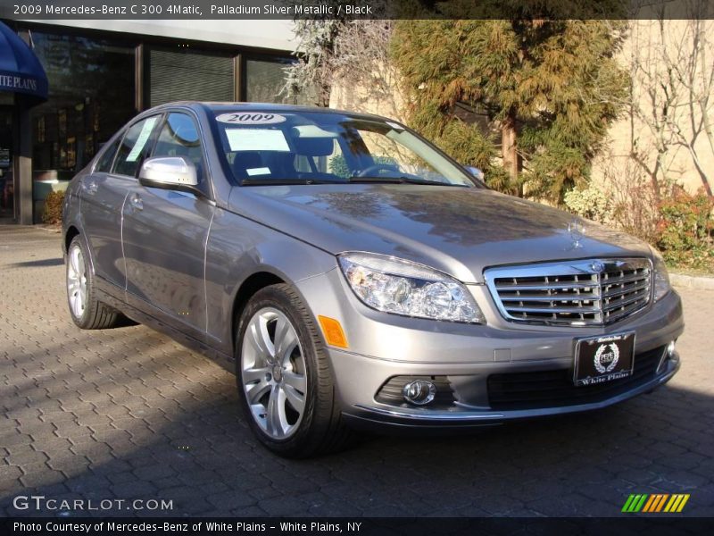 Palladium Silver Metallic / Black 2009 Mercedes-Benz C 300 4Matic