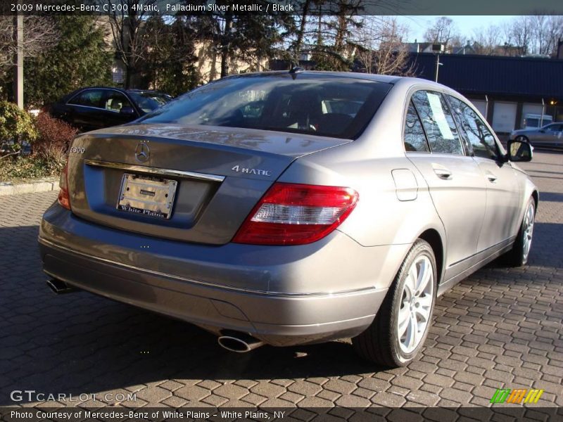 Palladium Silver Metallic / Black 2009 Mercedes-Benz C 300 4Matic