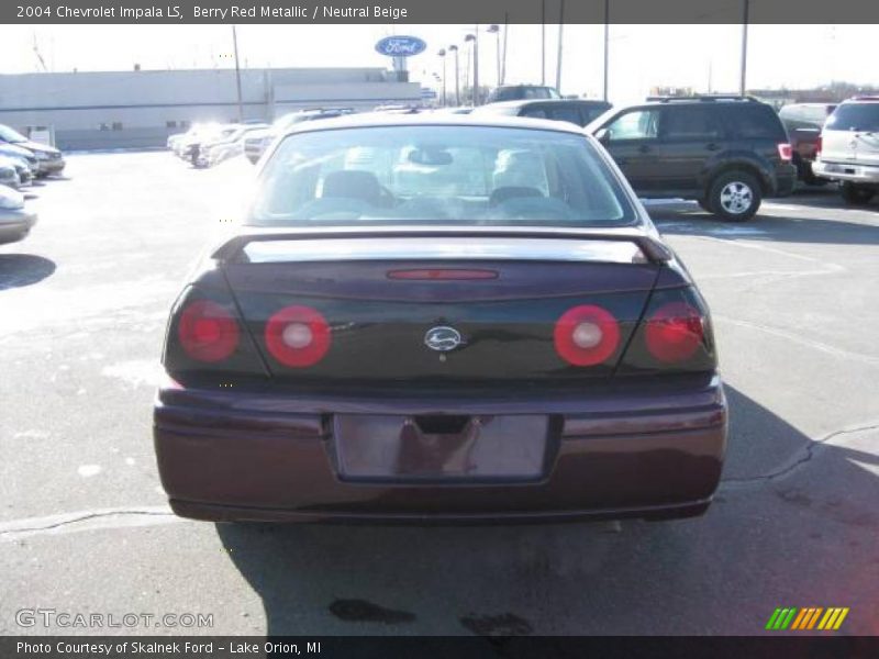 Berry Red Metallic / Neutral Beige 2004 Chevrolet Impala LS