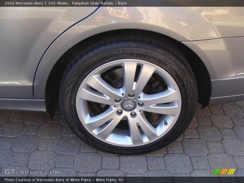 Palladium Silver Metallic / Black 2009 Mercedes-Benz C 300 4Matic