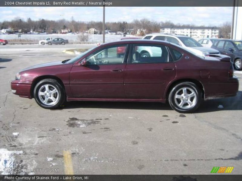 Berry Red Metallic / Neutral Beige 2004 Chevrolet Impala LS