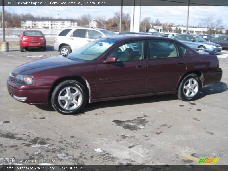 Berry Red Metallic / Neutral Beige 2004 Chevrolet Impala LS