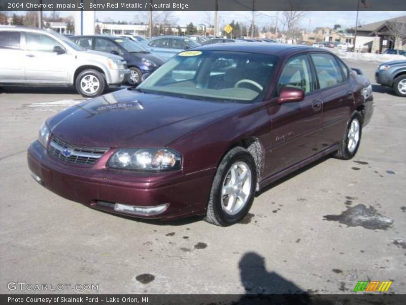 Berry Red Metallic / Neutral Beige 2004 Chevrolet Impala LS