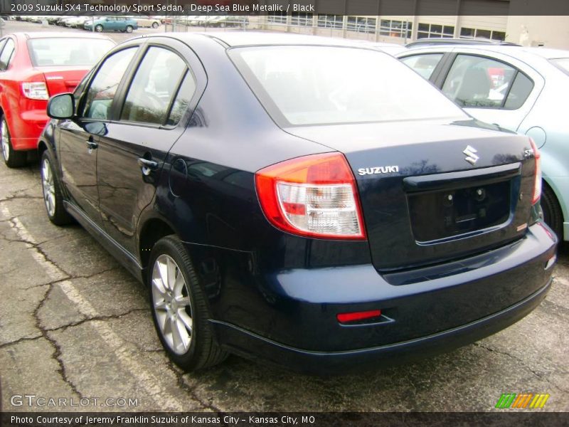 Deep Sea Blue Metallic / Black 2009 Suzuki SX4 Technology Sport Sedan