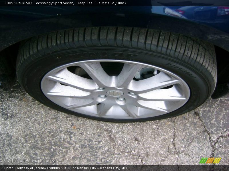 Deep Sea Blue Metallic / Black 2009 Suzuki SX4 Technology Sport Sedan