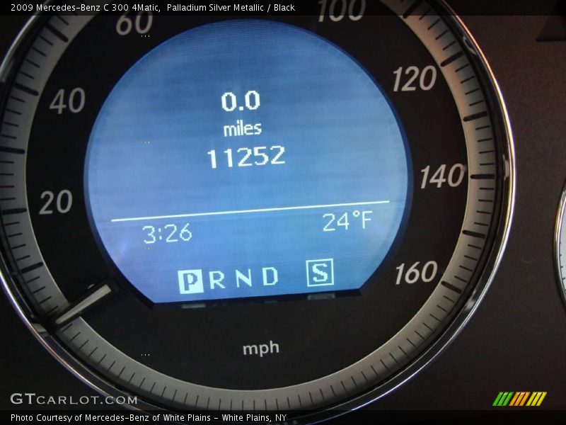 Palladium Silver Metallic / Black 2009 Mercedes-Benz C 300 4Matic