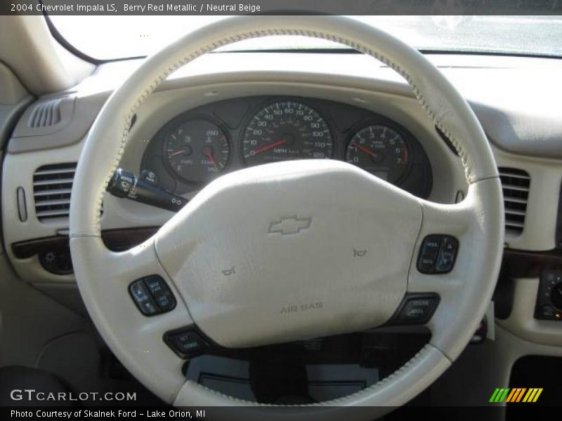 Berry Red Metallic / Neutral Beige 2004 Chevrolet Impala LS