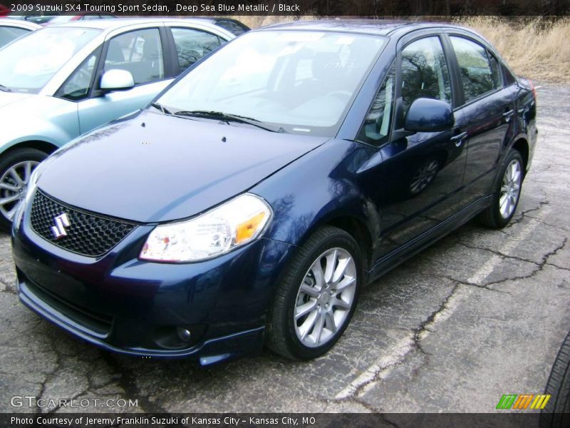Deep Sea Blue Metallic / Black 2009 Suzuki SX4 Touring Sport Sedan