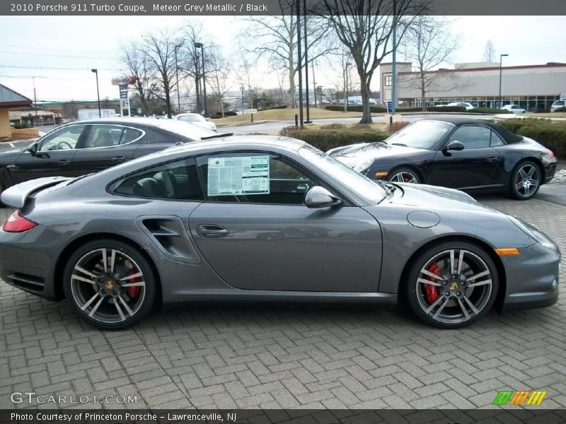 Meteor Grey Metallic / Black 2010 Porsche 911 Turbo Coupe