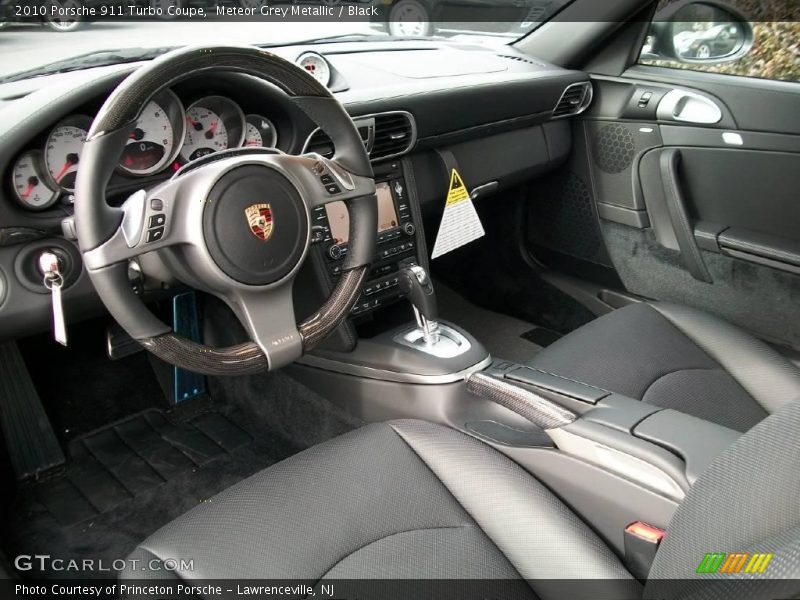 Meteor Grey Metallic / Black 2010 Porsche 911 Turbo Coupe