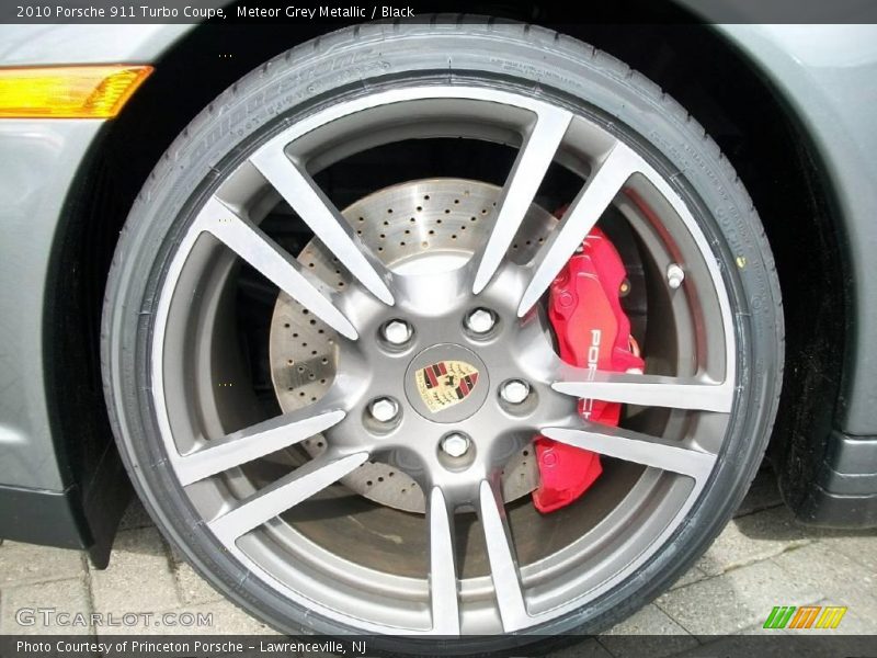 Meteor Grey Metallic / Black 2010 Porsche 911 Turbo Coupe
