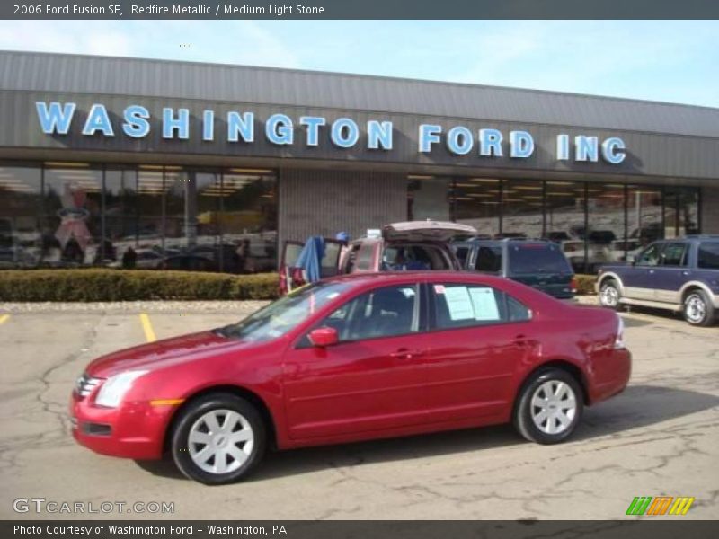 Redfire Metallic / Medium Light Stone 2006 Ford Fusion SE