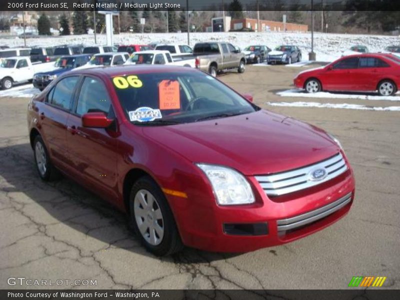 Redfire Metallic / Medium Light Stone 2006 Ford Fusion SE